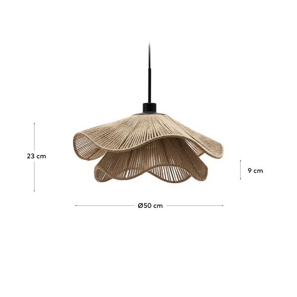 Naturaalset värvi lambivari ø 50 cm Pontos - Kave Home-image-4
