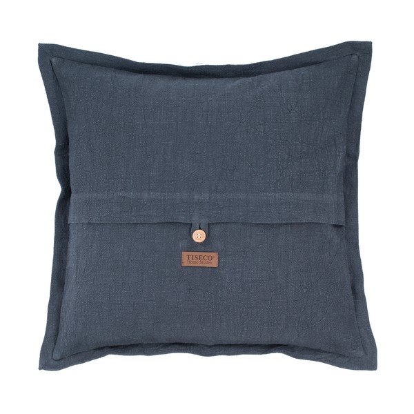 Tumesinine linasest riidest padi, 45 x 45 cm - Tiseco Home Studio-image-1