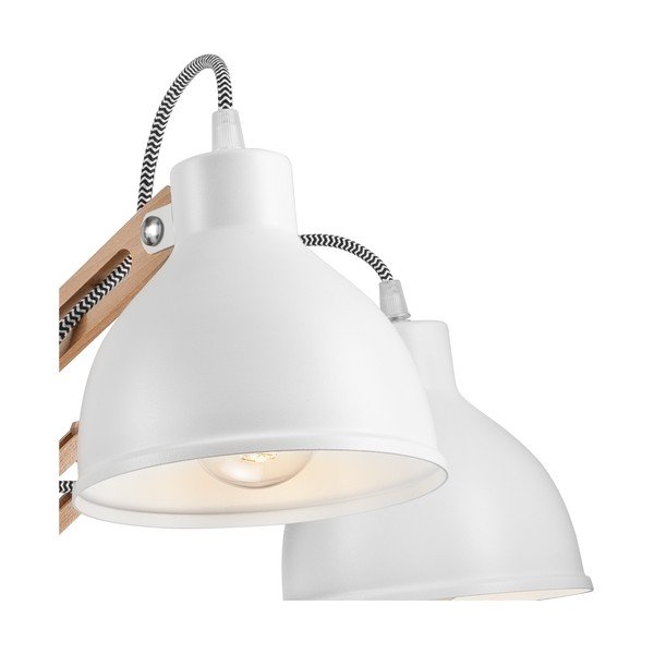 Valge-pruun laevalgusti metallist varjuga ø 15 cm Marcello - LAMKUR-image-3