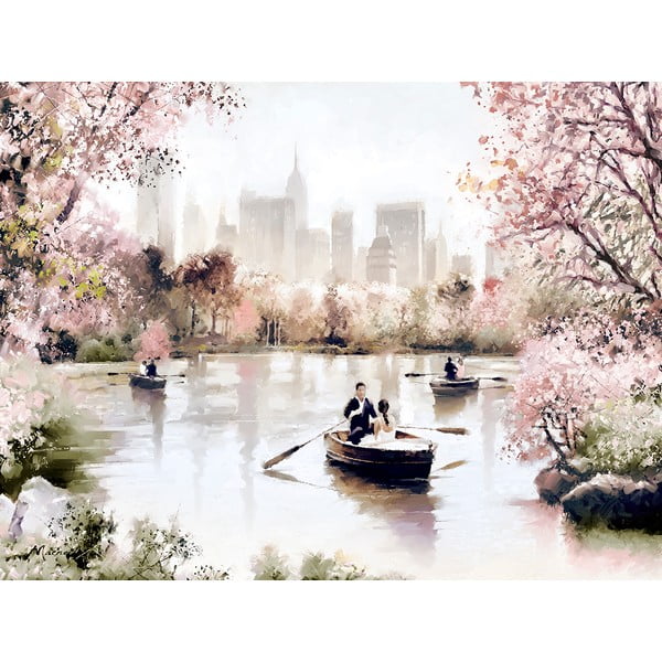 Maal, 85 x 113 cm Canvas Romantic Lake - Styler