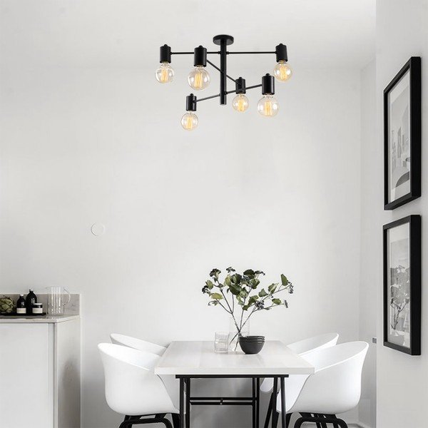 Must laevalgusti 6 pirnile Hexa - Opviq lights-image-4