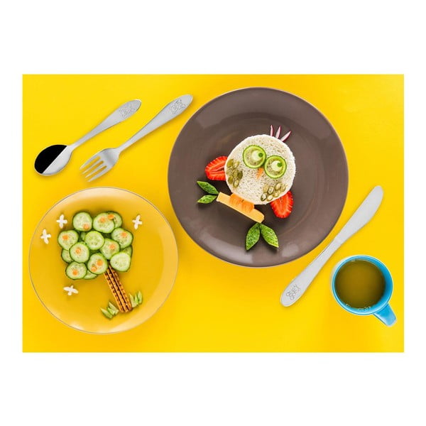 Roostevabast terasest laste söögiriistad hõbedast 3 tk - Orion-image-1