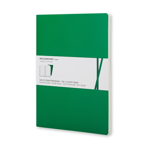 Smaragdově zelený  zápisník Moleskine Voilant, linkovaný