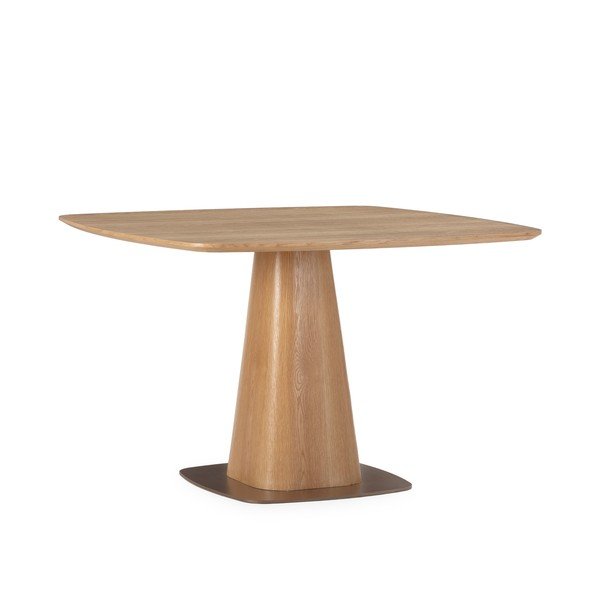 Söögilaud tammepuust dekooriga 120x120 cm Etel - MOME