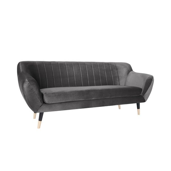 Šedá pohovka s černými nohami Mazzini Sofas Benito, 188 cm-image-2