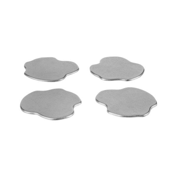 4 hõbedast metallist joogialust komplektis Plama - noo.ma