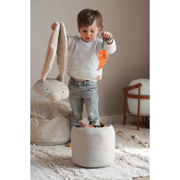 Kreem riidest laste mänguasjakorv ø 25x30 cm Rita the Rabbit - Lorena Canals-image-1