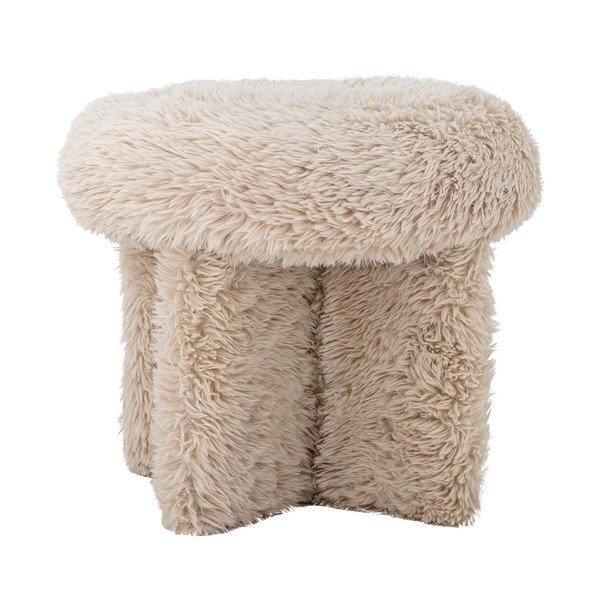 Beež kunstkarusnahast tumba Frikka - Bloomingville