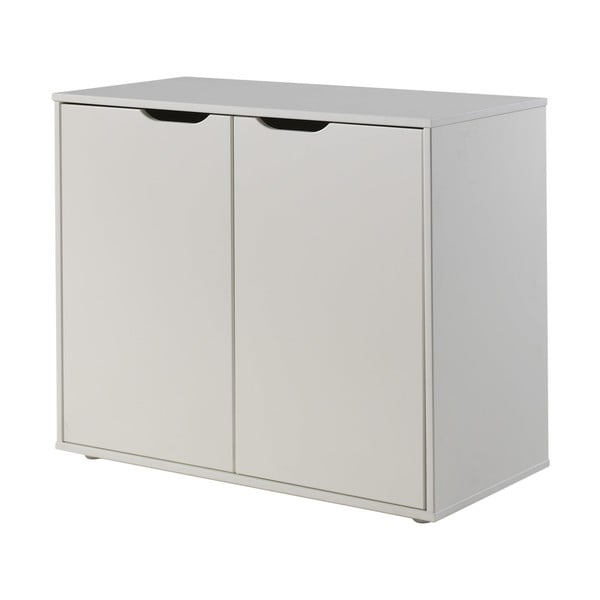 Valge kõrge männi täispuidust lastevoodi koos voodipõhja ja hoiuruumiga 90x200 cm Scott – Vipack-image-2