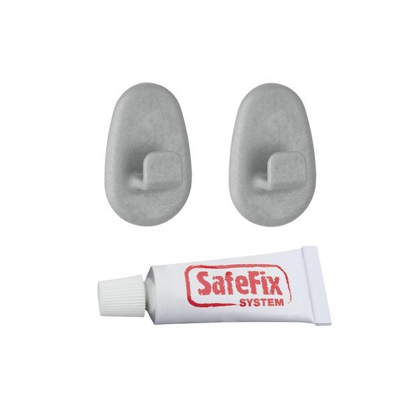 Komplekt 2 konksu ja liim Hall Safefix - Metaltex-image-1