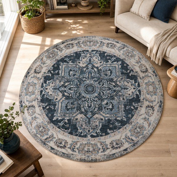 Sinine ümmargune vaip ø 200 cm Havana - House Nordic-image-1