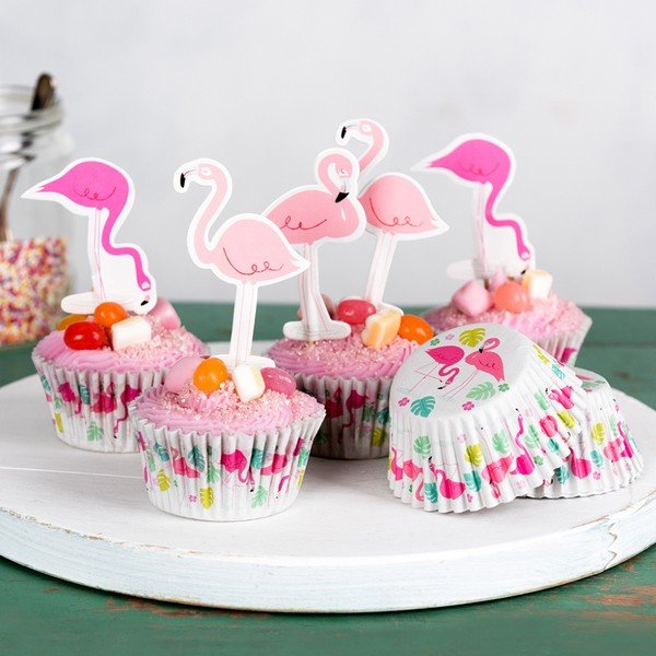 Set na zdobení cupcaků Rex London Flamingo Bay-image-1