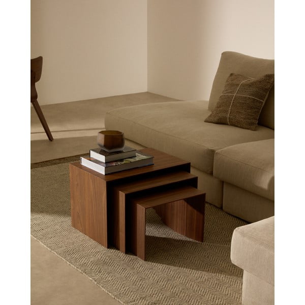 Pähklipuidu spoonist abilauad 3tk komplektis 40x60 cm Litto - Kave Home-image-2