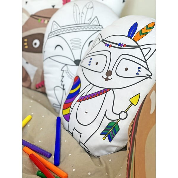 Fox Indian Racoon puuvillane satiinist padjapüürileht - Butter Kings-image-2