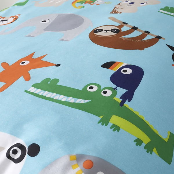 Laste voodipesu loomamotiiviga , 135 x 200 cm Animal Adventures - Catherine Lansfield-image-3