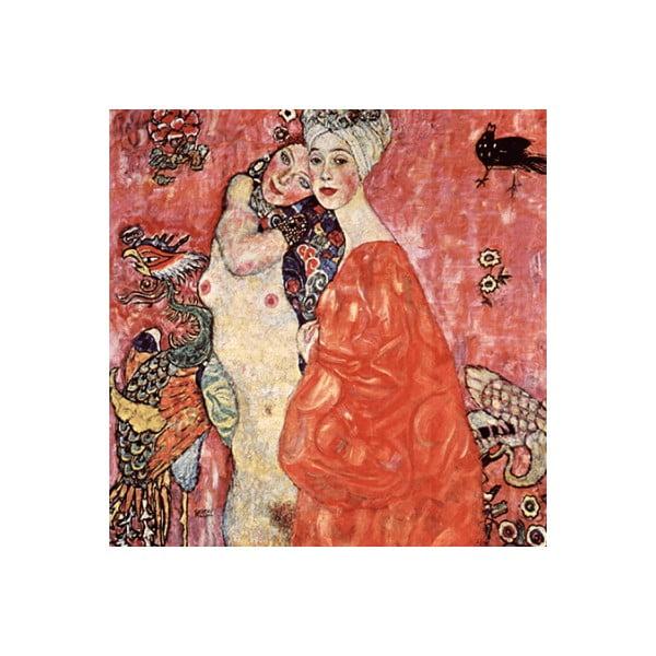 Reprodukce obrazu Gustav Klimt - Girlfriends or Two Women Friends, 60 x 60 cm