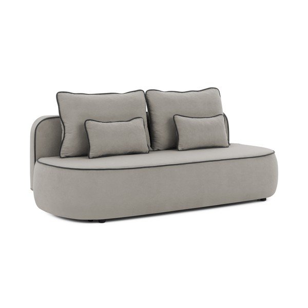 Must/hall sametdiivanvoodi/panipaigaga 210 cm Saga - Ropez
