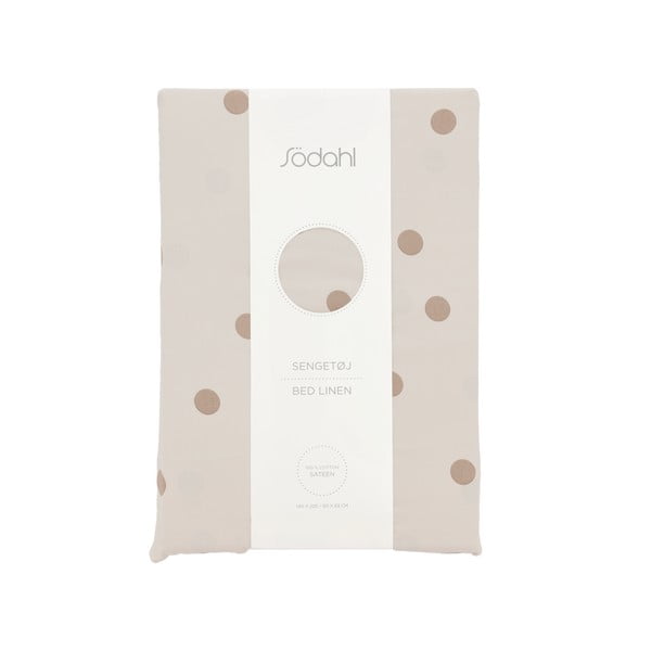 Pruun puuvill-satiinist voodipesu üheinimesevoodile 140x200 cm Solaris - Södahl-image-4