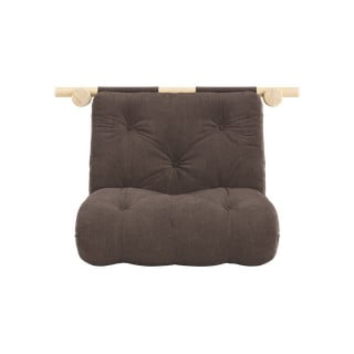 Tume pruun velvetist tugitool Hooked - Karup Design