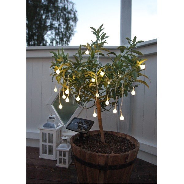 Välitingimustes kasutatav päikesepaneeliga LED valguskett, pikkus 4,75 m Globini - Star Trading-image-1