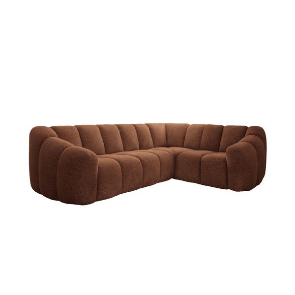 Terrakottapunane nurgadiivan (parem nurk/L-kujuline) Shell - Miuform