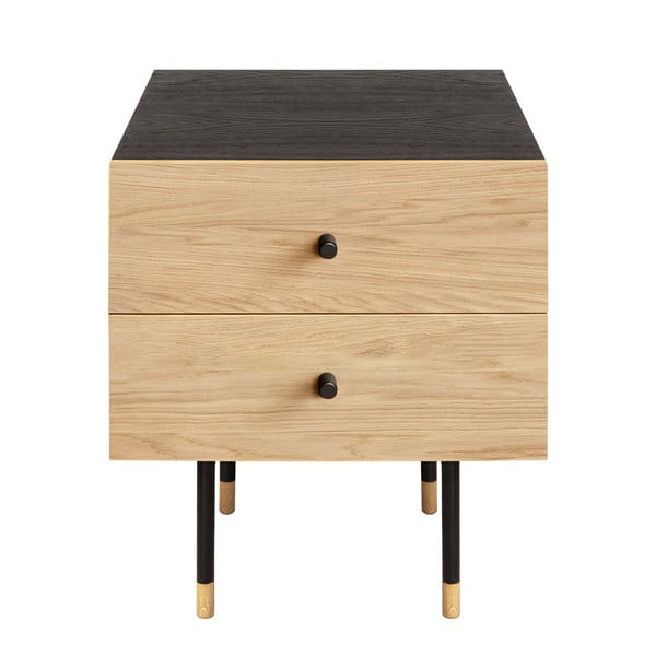 Naturaalsest tammepuidust sisekujundusega öökapp Jugend - Woodman