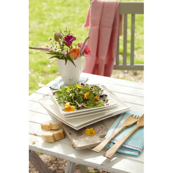 Valge portselanist sügav taldrik East Meets West, 21,5 x 21,5 cm - Maxwell & Williams-image-2