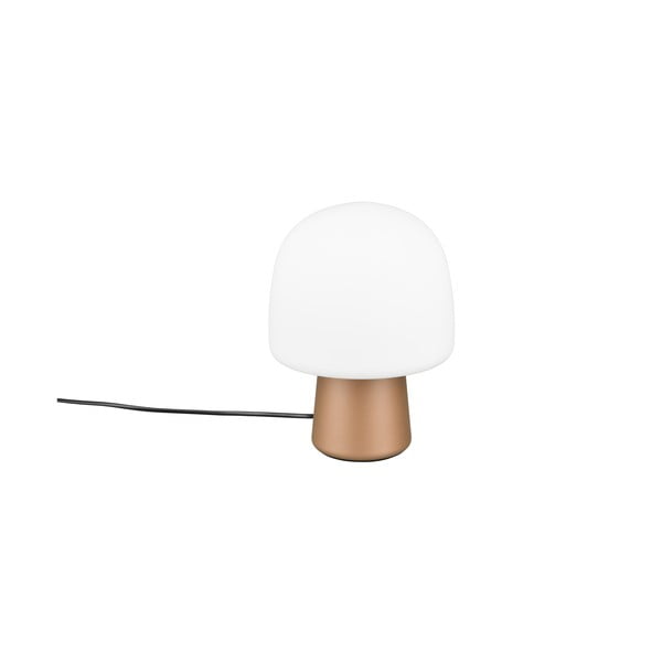 Valge-pronksivärvi lauavalgusti klaasist varjuga (kõrgus 27 cm) Steen - Trio-image-4