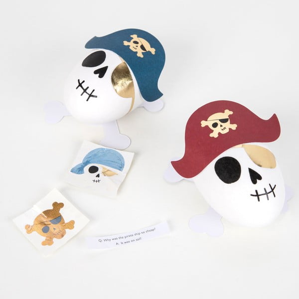 Peotarvikud 3tk komplektis Pirate Skulls Surprise Balls - Meri Meri-image-1