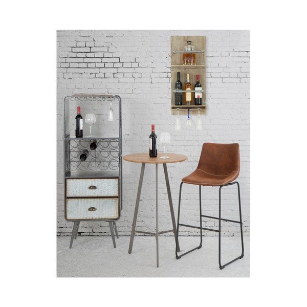 Pudelite ja klaaside hoidja seinale, 76 x 34 cm - Mauro Ferretti-image-1