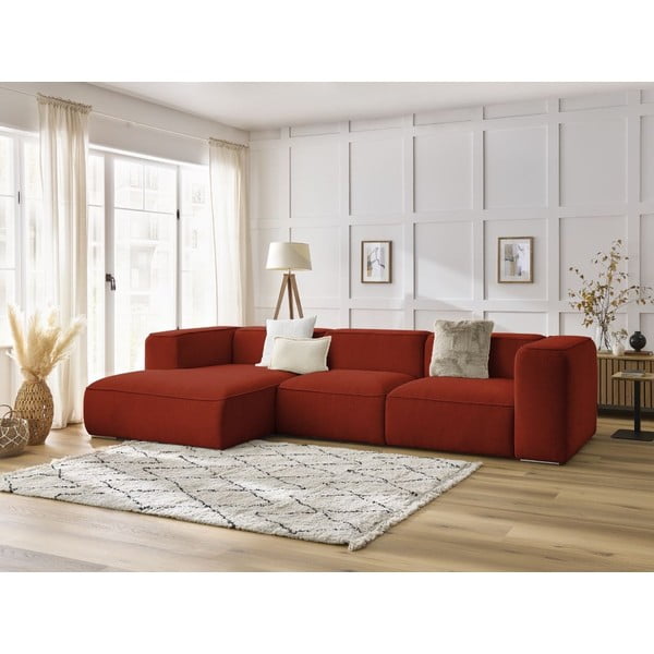 Tellisevärvi bukleekangast nurgadiivan (vasak nurk) Zephyr - Bobochic Paris-image-1