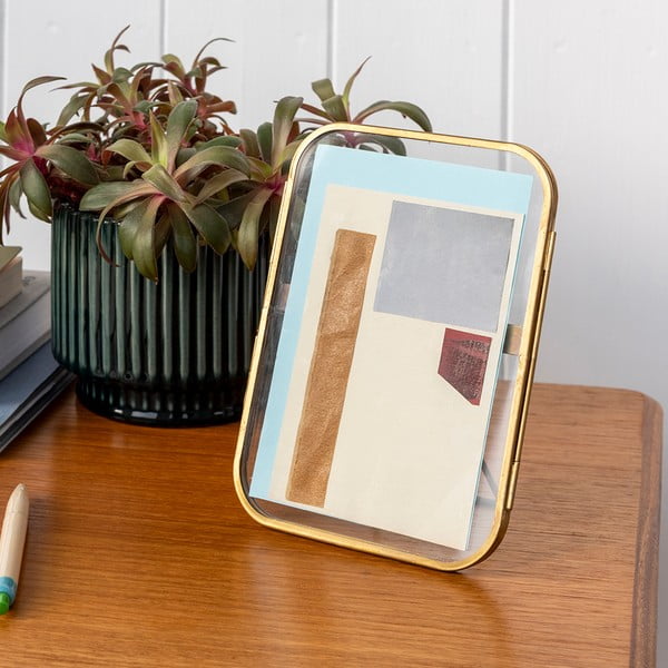 Kuldne metallist raam 14x18 cm - Rex London-image-1