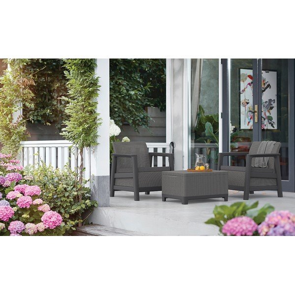 Hallid plastist aiatoolid 2-osalise komplektiga Scandi Linea - Keter-image-1