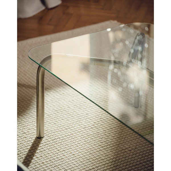 Kohvilaud klaasist pealispinnaga hõbedases värvitoonis 60x110 cm Uku - noo.ma-image-4