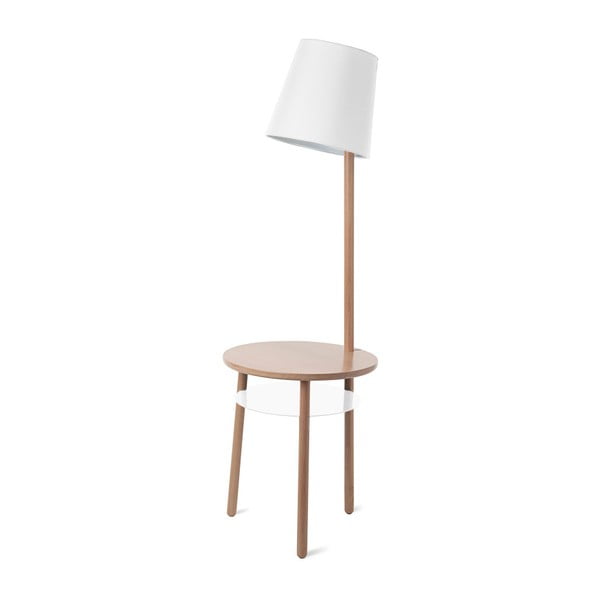 Bílá stolní lampa z jasanového dřeva HARTÔ Josette