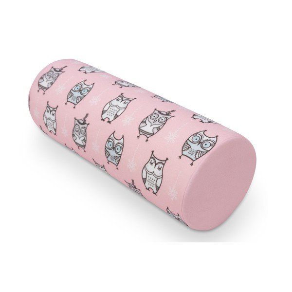 Růžový polštář s motivem soviček KICOTI, 15 x 40 cm-image-3