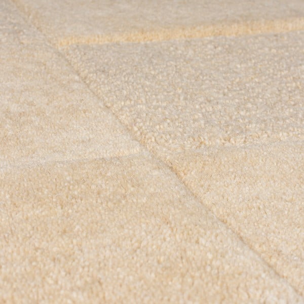 Beež käsitsi kootud villane vaip 240x340 cm Checkerboard - Flair Rugs-image-3