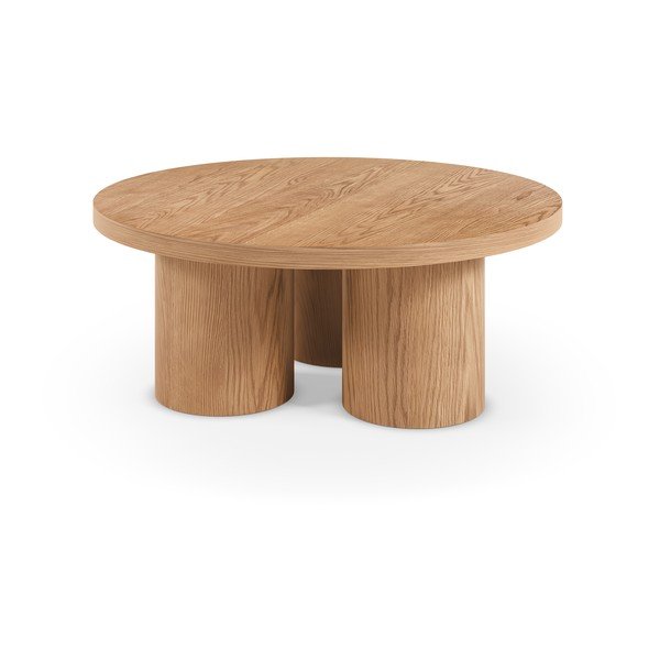 Ümmargune tammepuidust kohvilaud, ø 100 cm Arancha - MOME