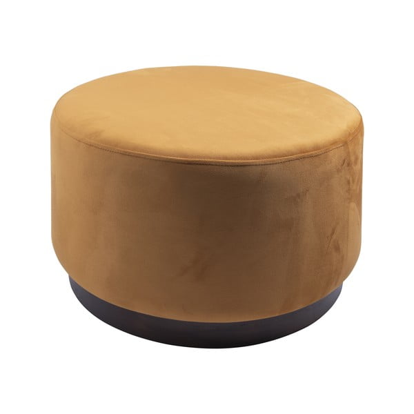 Kollane pouf Wood - Leitmotiv