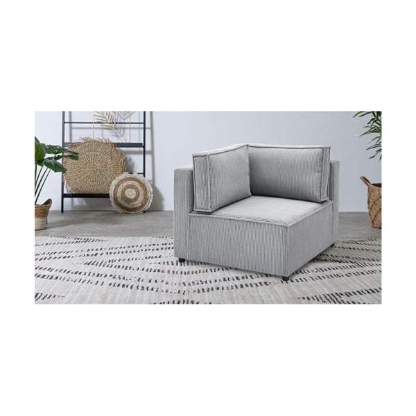 Helehall velvetist diivanimoodul, muutuv  Nihad modular - Bobochic Paris-image-1