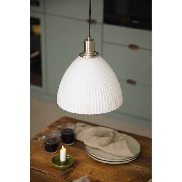 Valge klaasist ripplamp ø27,5x28 cm Ro - Markslöjd-image-1