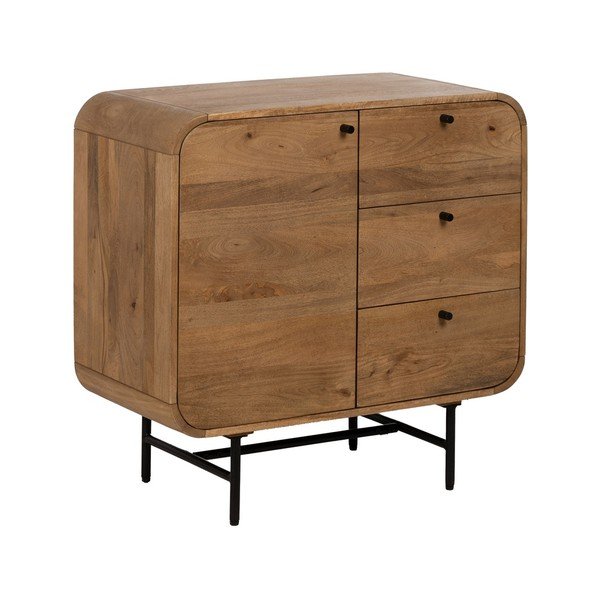 Pruun mangopuidust kummut 80x80x40 cm Kaya - Ixia