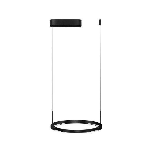 Matt must alumiiniumist LED-rippvalgusti, hämardatav, ø 40 cm Lunette - Nova Luce