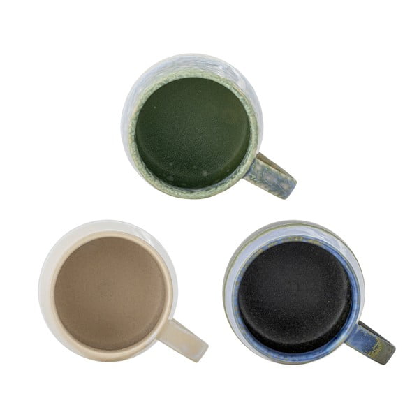 Sinised/beežid kivikeraamikast kruusid 3tk komplektis 460 ml Cloe - Bloomingville-image-3