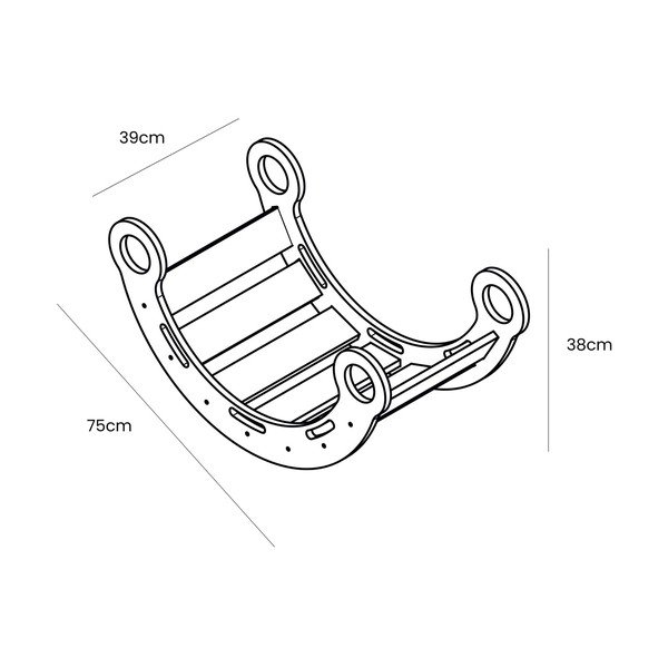 Männipuidust kiik 39x75x38 cm Montessori - Meowbaby-image-3