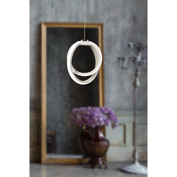 Valge metallist LED rippvalgusti ø 25 cm Sezen - Squid Lighting-image-1