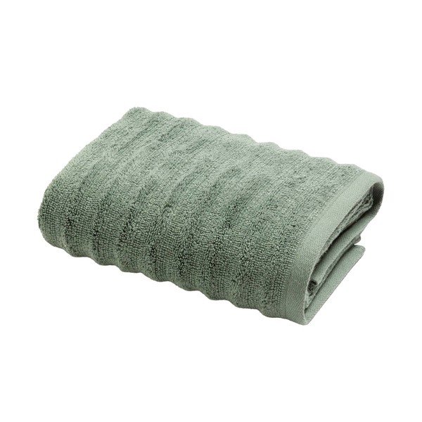 Roheline frotee-puuvillane rätik 50x90 cm Maya - douceur d'intérieur