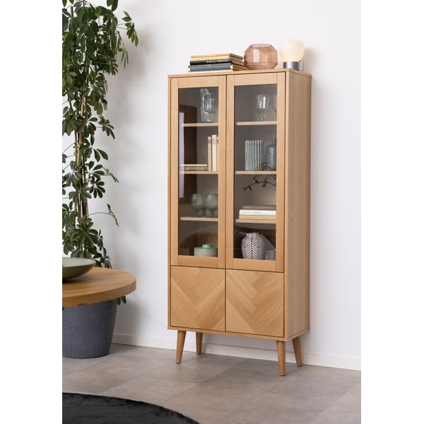 Vitriinkapp tammdekooriga 80x178 cm Nagano - Actona-image-1