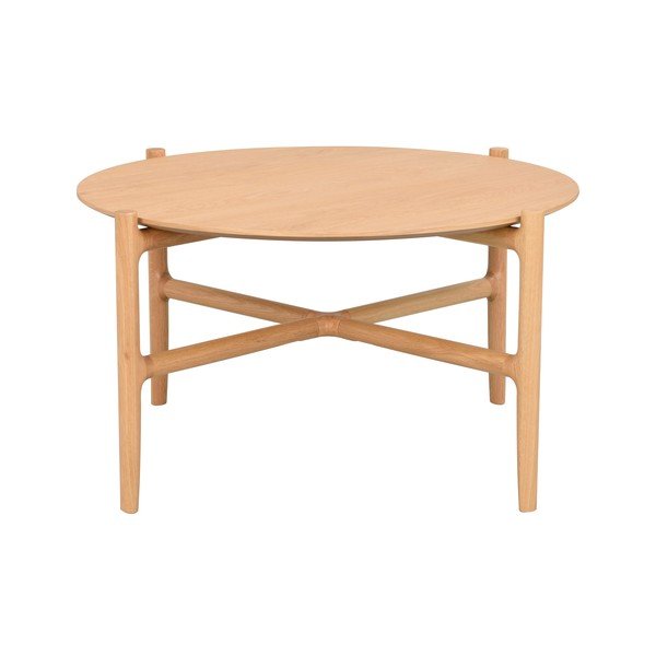Looduslik tammepuust kohvilaud ø 80 cm Holton - Rowico