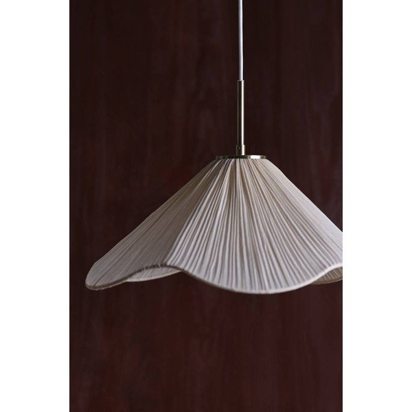Kreemikas kangast ripplamp ø 50 cm Lunaria - Jotex-image-3